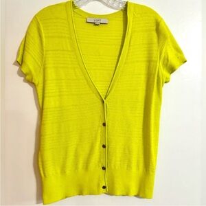 LOFT Bright Yellow/Lime Cardigan